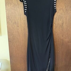 Michael kors Elegant Black Dress with Silver Accents